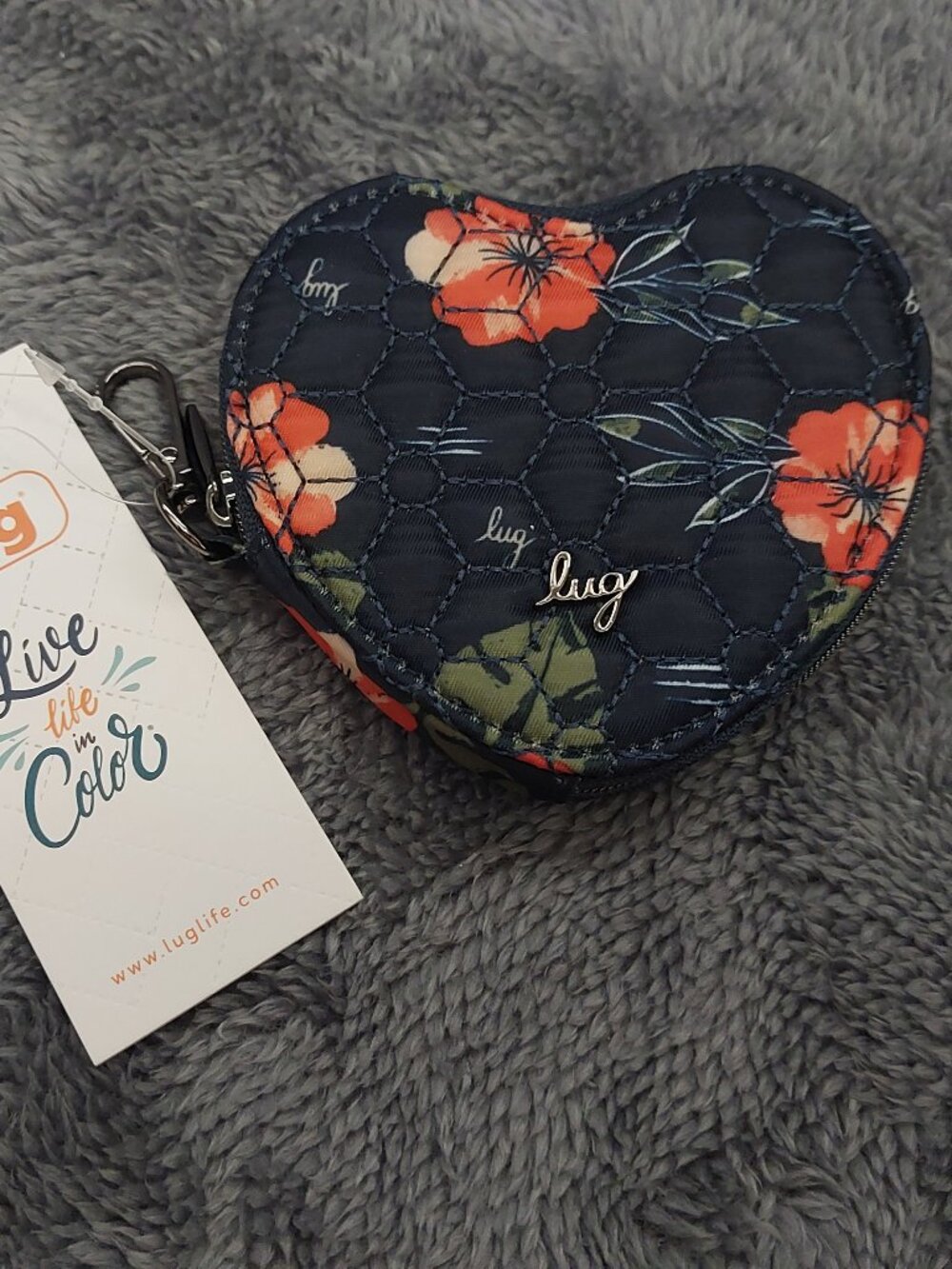 Lug Heart Pouch - Aloha Navy - NWT